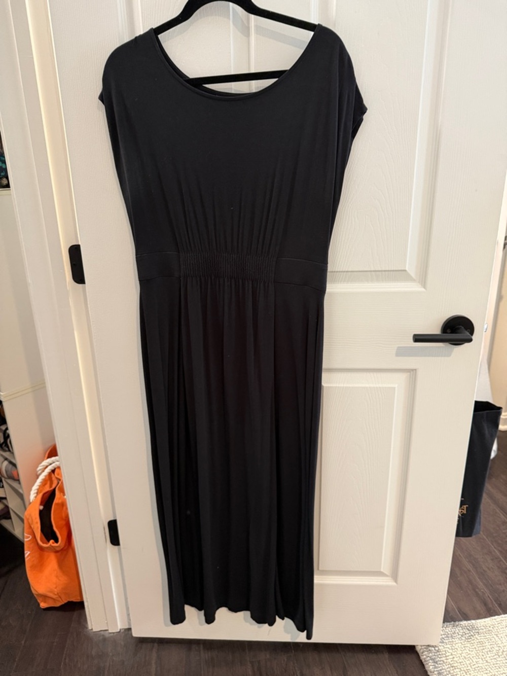 Land’s End Black Women's Stretch Jersey Midi Dress